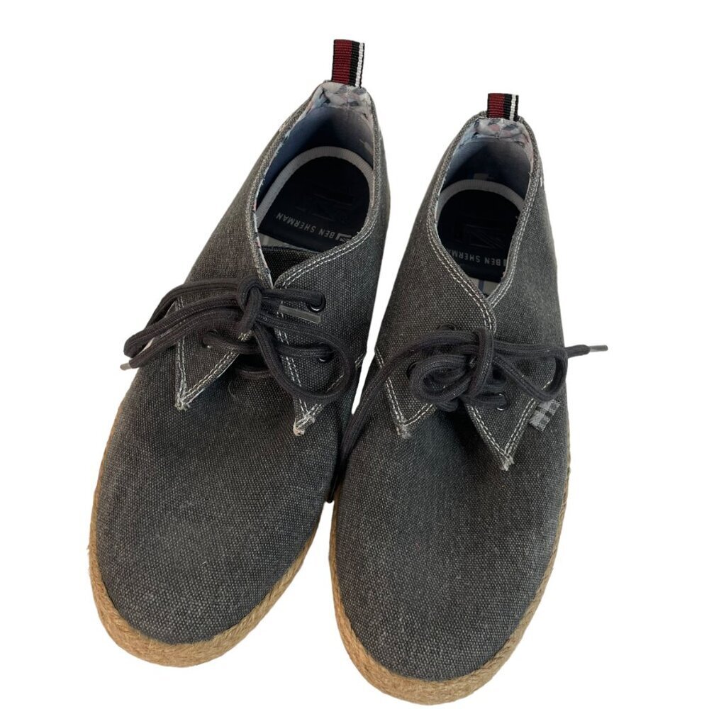 Ben Sherman Mens Dark Denim Lace Up Sneaker Shoe Size 9
